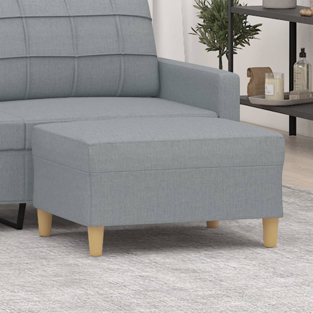 vidaXL Υποπόδιο Ανοιχτό Γκρι 70 x 55 x 41 εκ. Υφασμάτινο