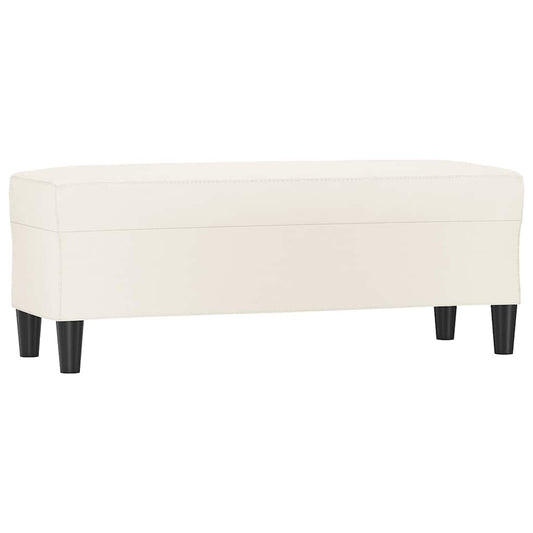 vidaXL Πάγκος Κρεμ 100x35x41 εκ. από Συνθετικό Δέρμα