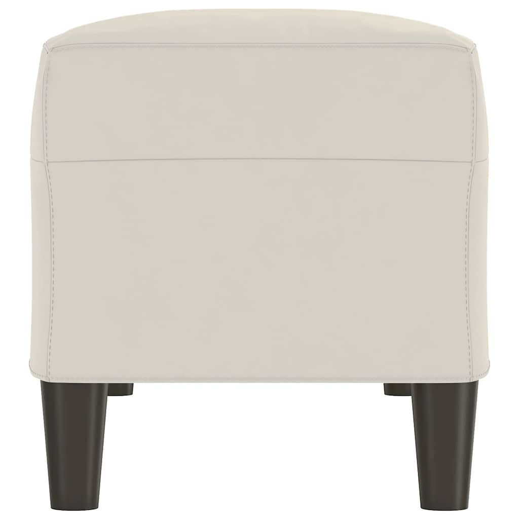 vidaXL Πάγκος Κρεμ 100x35x41 εκ. Βελούδινος