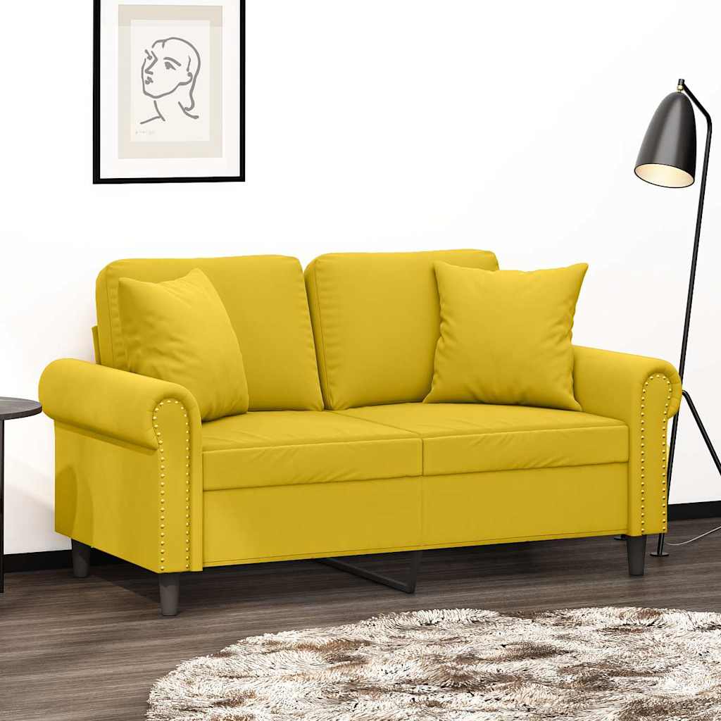 vidaXL Μαξιλάρια Διακοσμητικά 2 τεμ. Κίτρινες 40x40 εκ. Βελούδινα