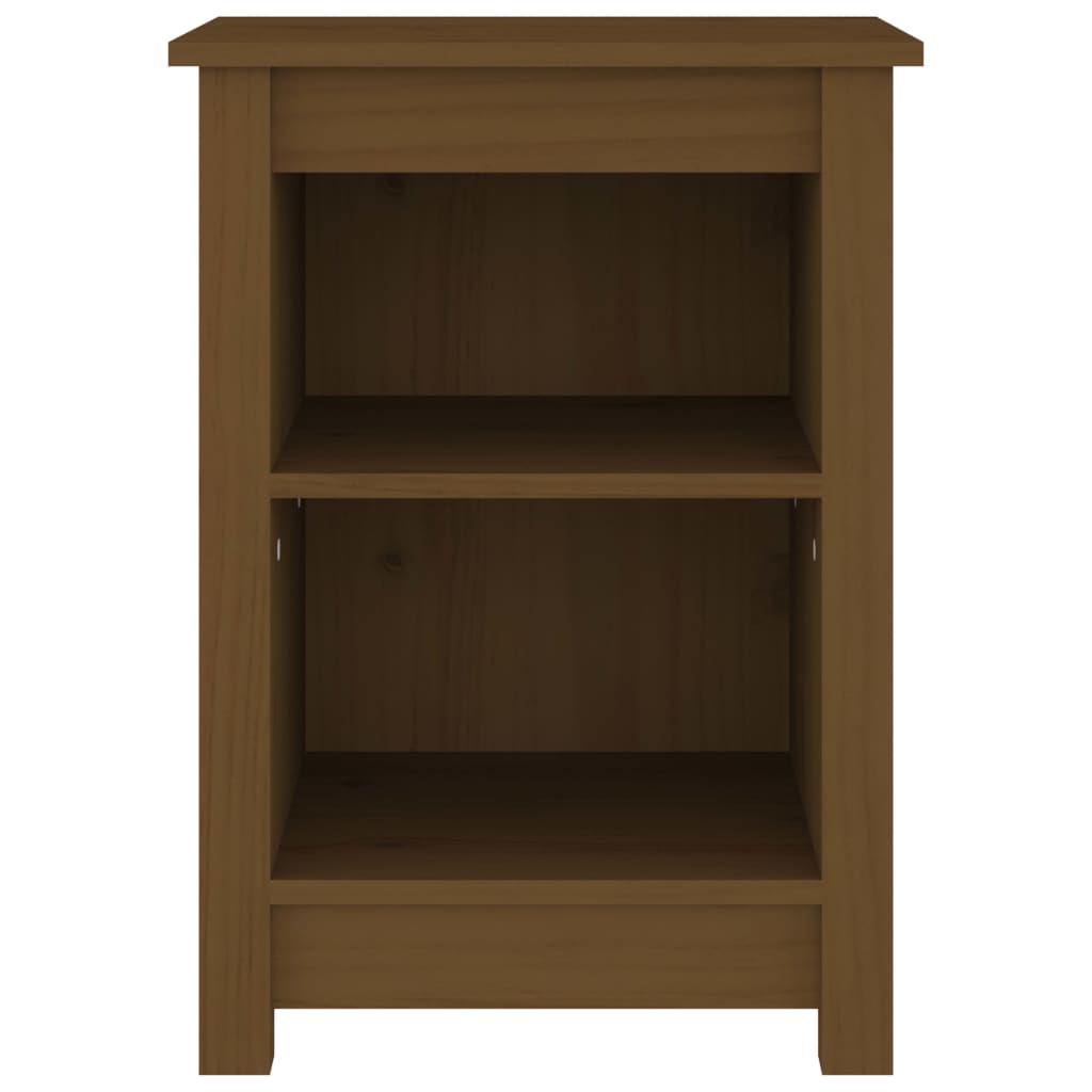 vidaXL Κομοδίνο Καφέ Μελί 40x35x55εκ. από Μασίφ Ξύλο Πεύκου