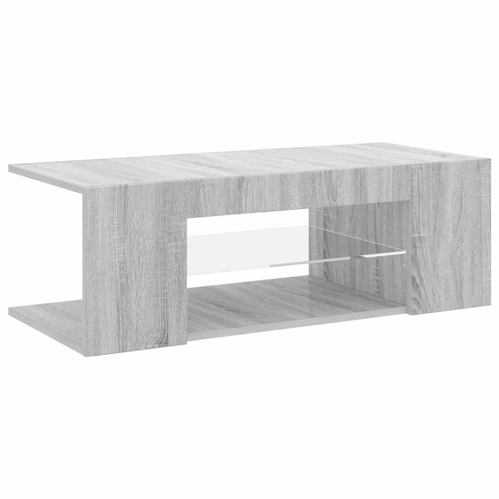 vidaXL Έπιπλο Τηλεόρασης με LED Γκρι Sonoma 90 x 39 x 30 εκ.