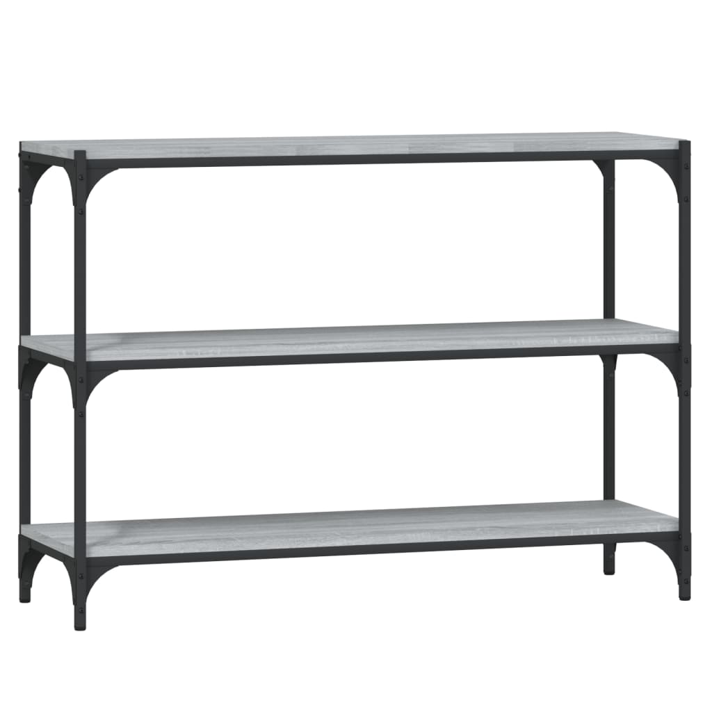 vidaXL Βιβλιοθήκη Γκρι Sonoma 100 x 33 x 70,5 εκ. Επεξ. Ξύλο & Ατσάλι