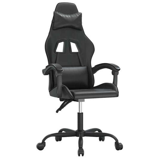 vidaXL Καρέκλα Gaming Περιστρεφόμενη Μαύρη από Συνθετικό Δέρμα