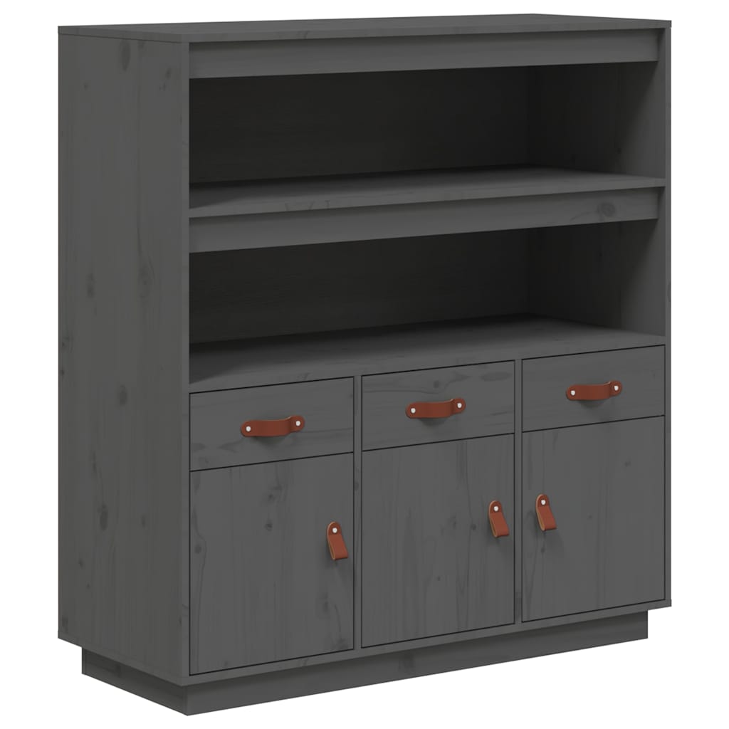 vidaXL Ντουλάπι Γκρι 100 x 40 x 108,5 εκ. από Μασίφ Ξύλο Πεύκου