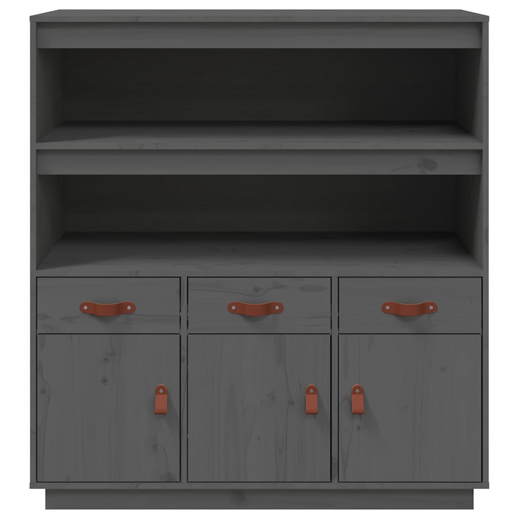 vidaXL Ντουλάπι Γκρι 100 x 40 x 108,5 εκ. από Μασίφ Ξύλο Πεύκου