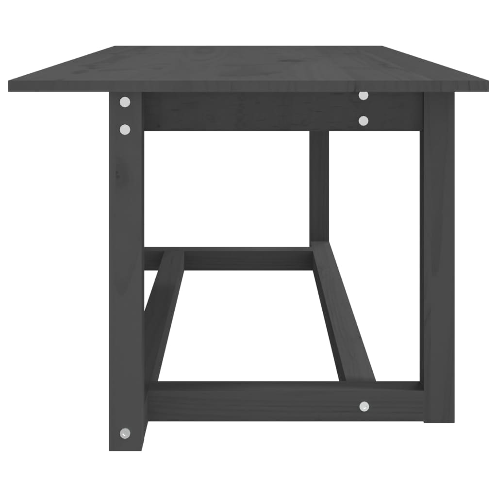 vidaXL Τραπεζάκι Σαλονιού Γκρι 110 x 55 x 45 εκ. από Μασίφ Ξύλο Πεύκου