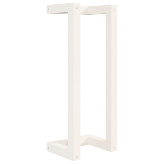 vidaXL Πετσετοκρεμάστρα Λευκή 23x18x60 εκ. από Μασίφ Ξύλο Πεύκου