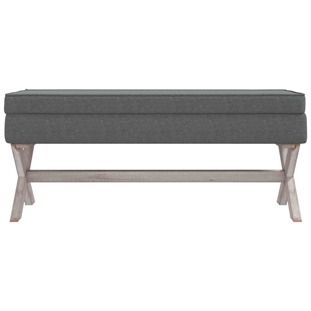 vidaXL Σκαμπό Αποθήκευσης Σκούρο Γκρι 110 x 45 x 49 εκ. Υφασμάτινο