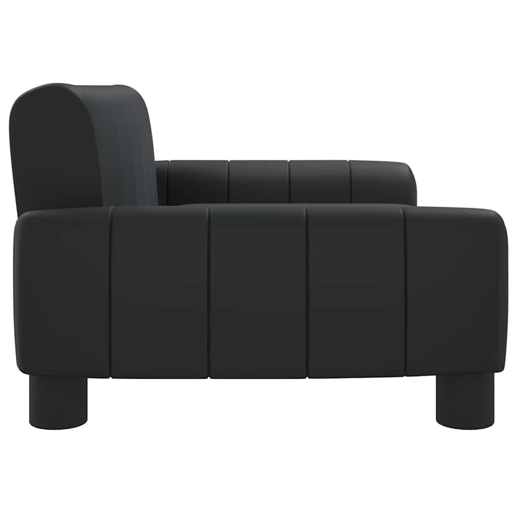 vidaXL Κρεβάτι Σκύλου Μαύρο 70 x 45 x 30 εκ. από Συνθετικό Δέρμα