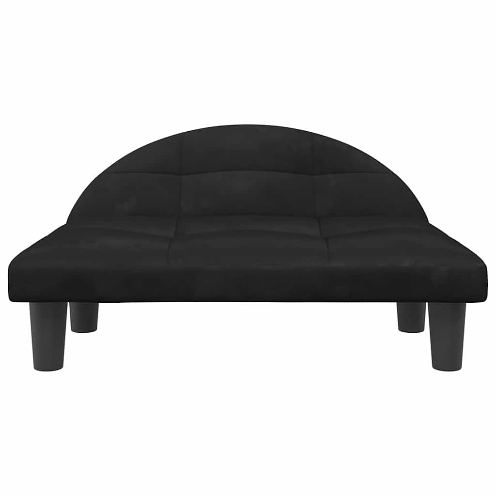vidaXL Κρεβάτι Σκύλου Μαύρο 70 x 52 x 30 εκ. Βελούδινο