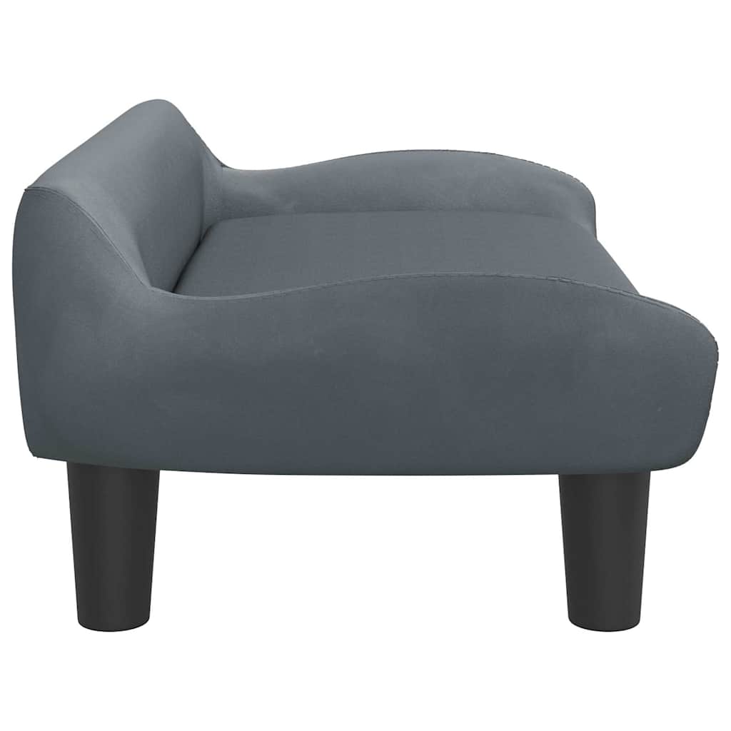 vidaXL Κρεβάτι Σκύλου Σκούρο Γκρι 70 x 40 x 24 εκ. Βελούδινο