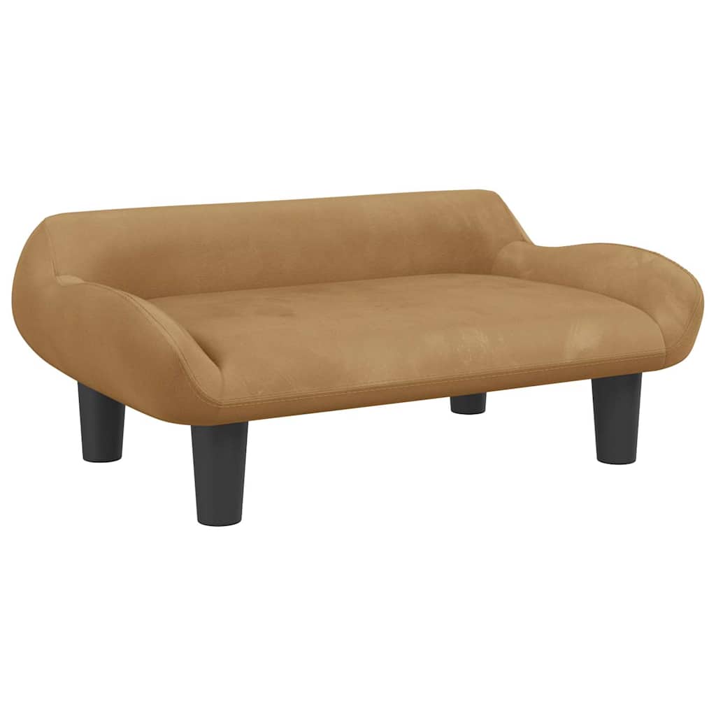 vidaXL Κρεβάτι Σκύλου Καφέ 70 x 40 x 24 εκ. Βελούδινο
