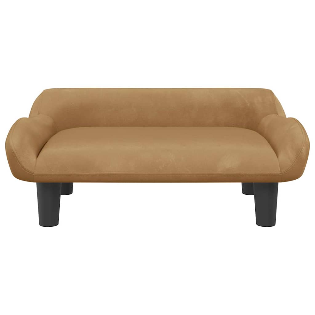vidaXL Κρεβάτι Σκύλου Καφέ 70 x 40 x 24 εκ. Βελούδινο