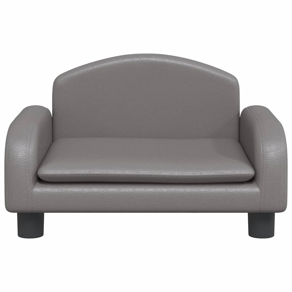 vidaXL Κρεβάτι Σκύλου Γκρι 50x40x30 εκ. από Συνθετικό Δέρμα