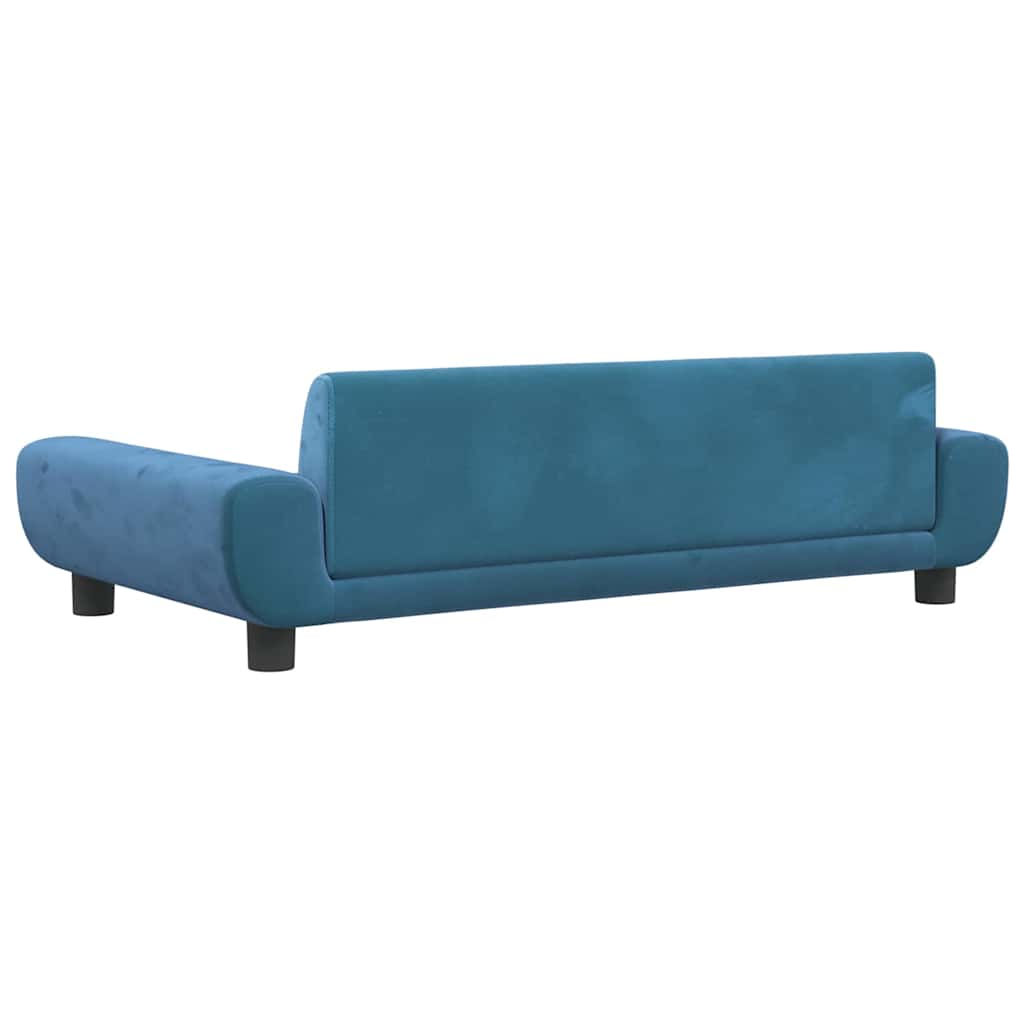 vidaXL Κρεβάτι Σκύλου Μπλε 100 x 54 x 33 εκ. Βελούδινο