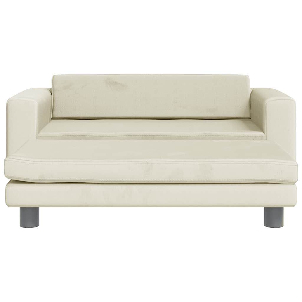 vidaXL Κρεβάτι Σκύλου με Προέκταση Κρεμ 100 x 50 x 30 εκ. Βελούδινο