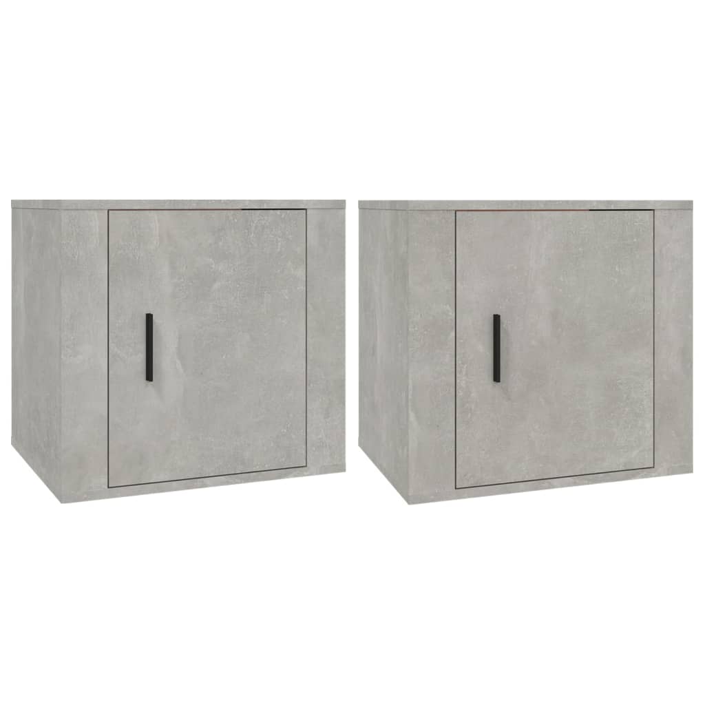 vidaXL Κομοδίνα 2 τεμ. Γκρι Σκυροδέματος 50x39x47 εκ.
