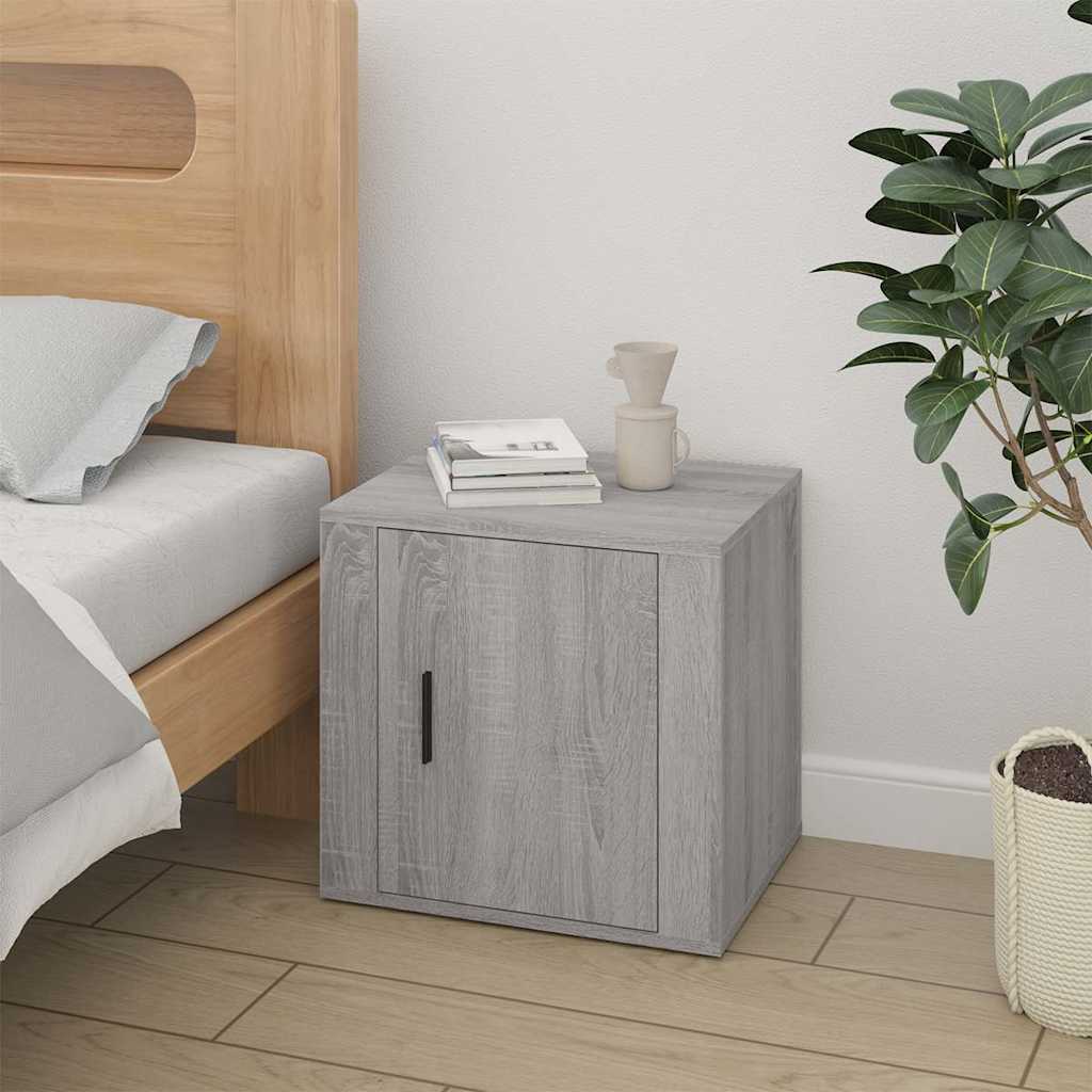 vidaXL Κομοδίνα 2 τεμ. Γκρι Sonoma 50x39x47 εκ.
