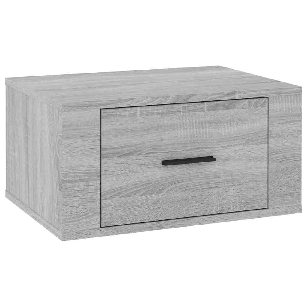 vidaXL Κομοδίνα Επιτοίχια Γκρι Sonoma 50x36x25 εκ.