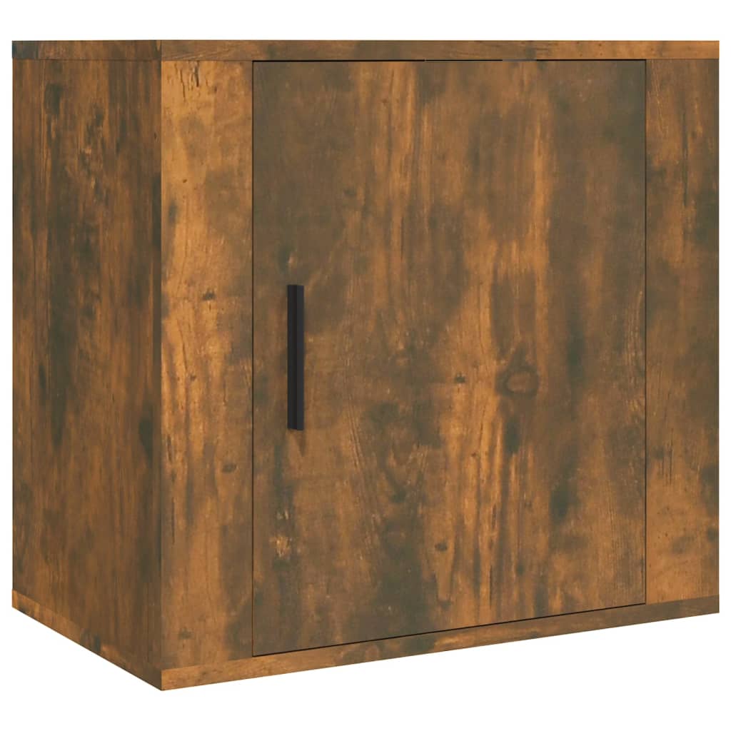 vidaXL Κομοδίνο Επιτοίχιο Καπνιστή Δρυς 50x30x47 εκ.