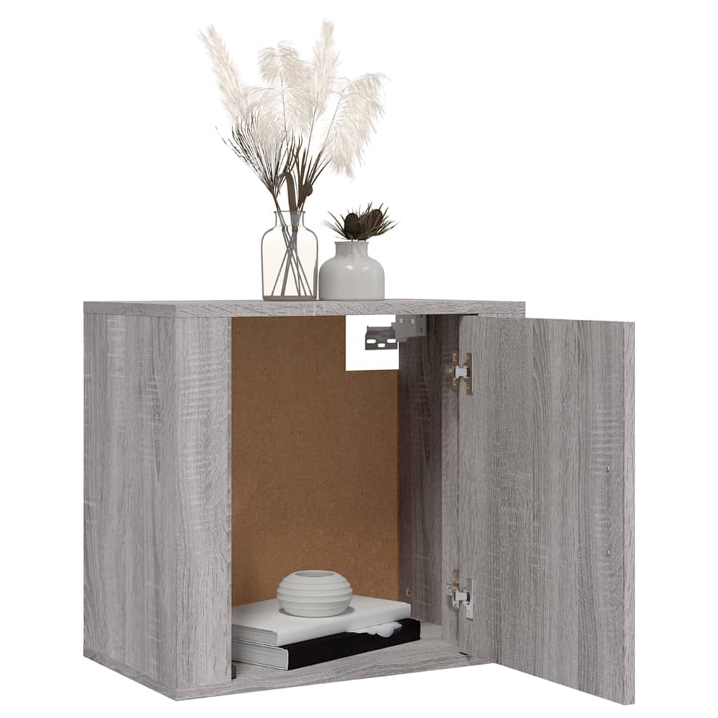 vidaXL Κομοδίνα Επιτοίχια 2 τεμ. Γκρι Sonoma 50x30x47 εκ.