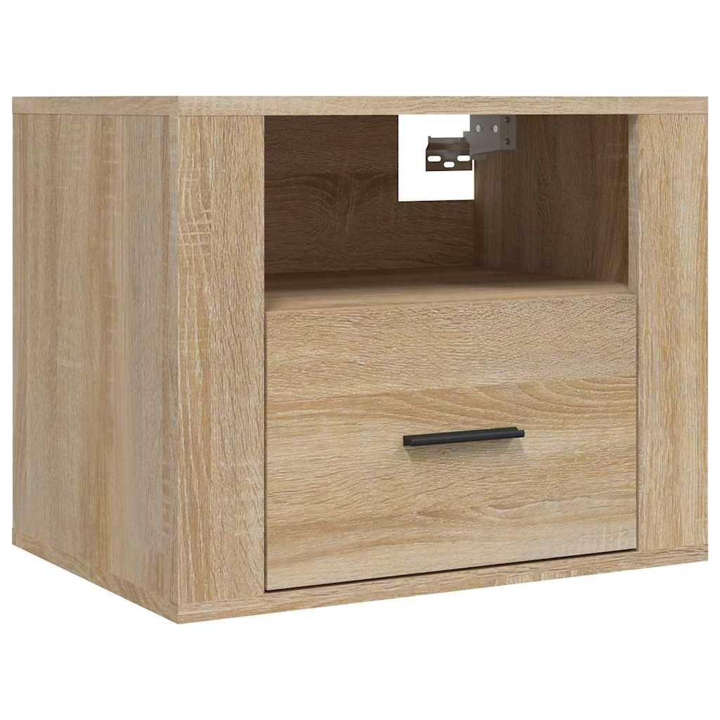 vidaXL Κομοδίνα Επιτοίχιο Sonoma Δρυς 50x36x40 εκ.
