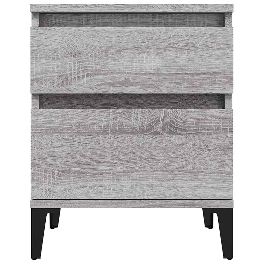 vidaXL Κομοδίνα 2 Τεμ. Γκρι Sonoma 40x35x50 εκ.