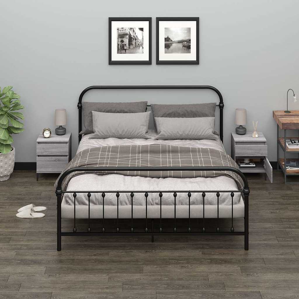 vidaXL Κομοδίνα 2 Τεμ. Γκρι Sonoma 40x35x50 εκ.