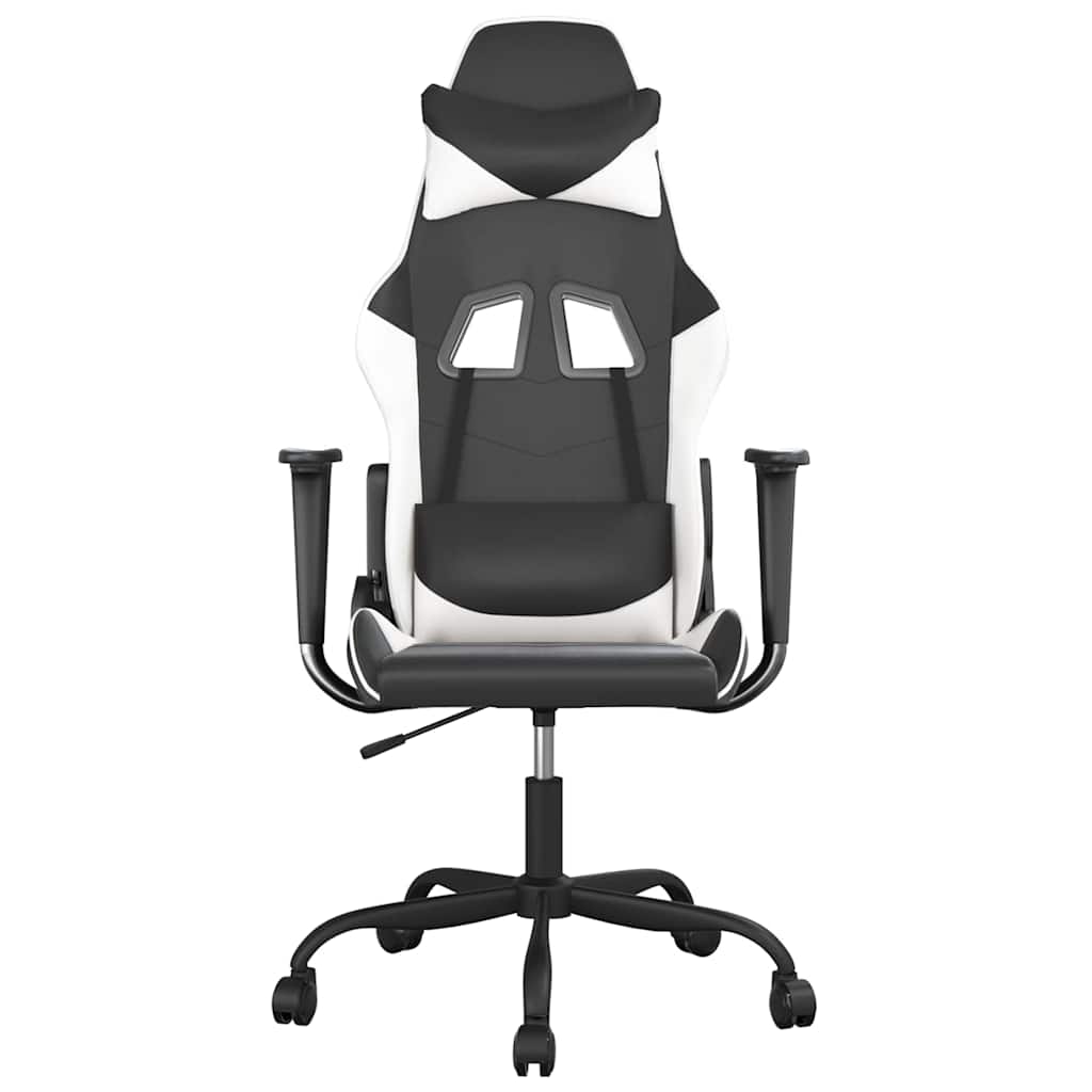 vidaXL Καρέκλα Gaming Μαύρο/Λευκό από Συνθετικό Δέρμα