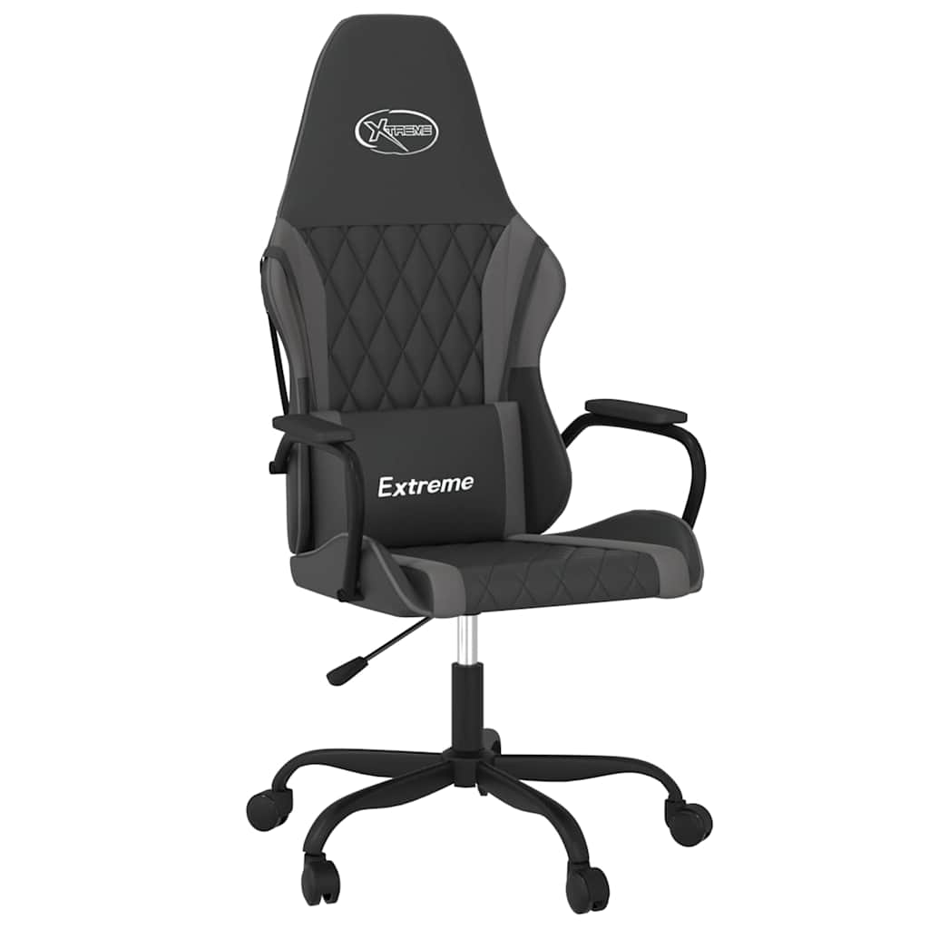 vidaXL Καρέκλα Gaming Μαύρο/Γκρι από Συνθετικό Δέρμα