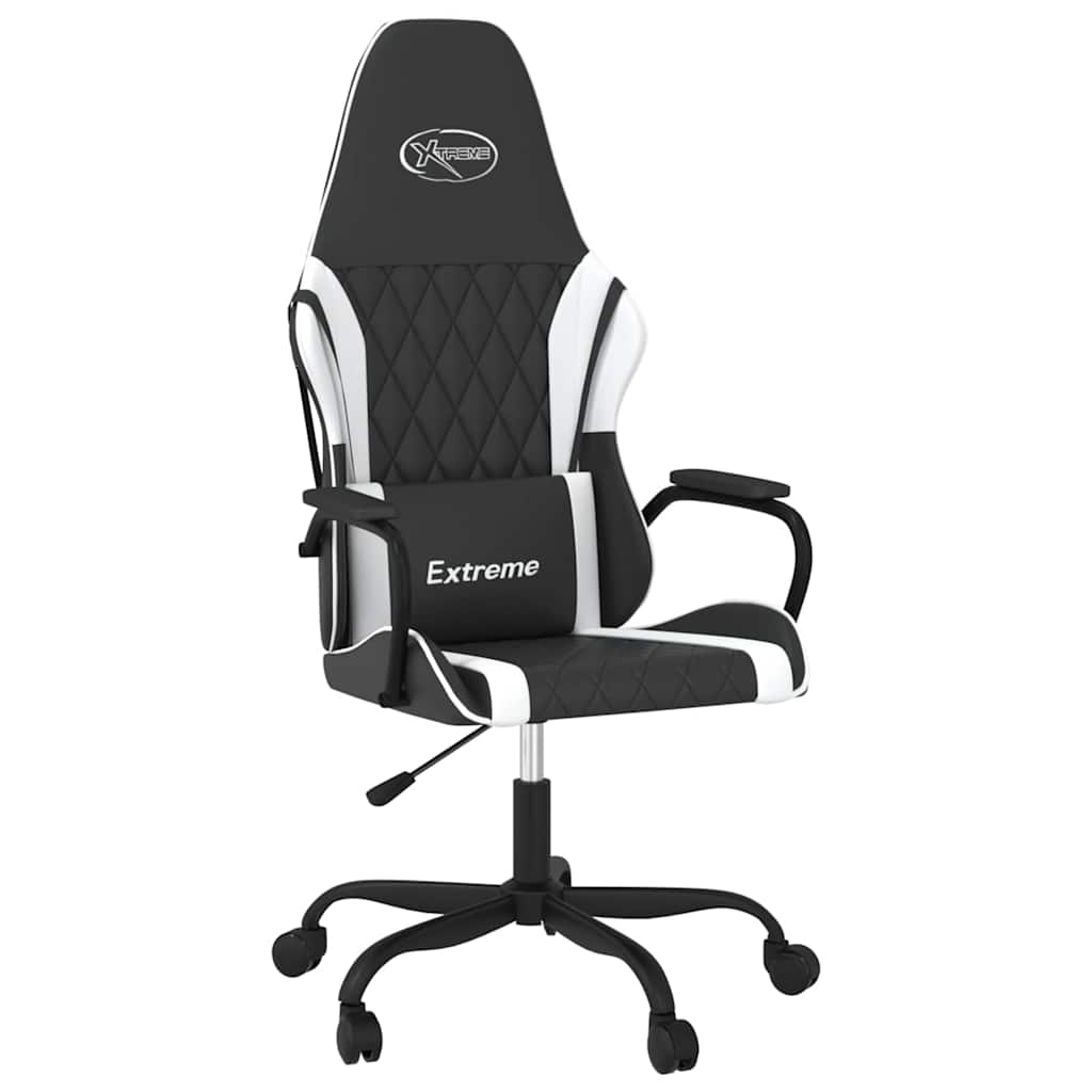 vidaXL Καρέκλα Gaming Μαύρο/Λευκό από Συνθετικό Δέρμα