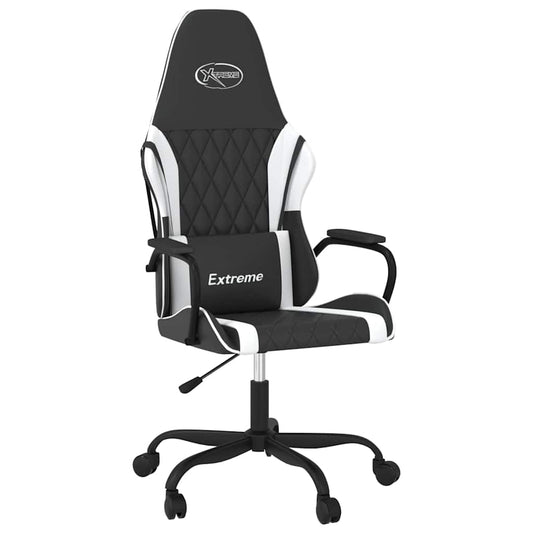 vidaXL Καρέκλα Gaming Μαύρο/Λευκό από Συνθετικό Δέρμα