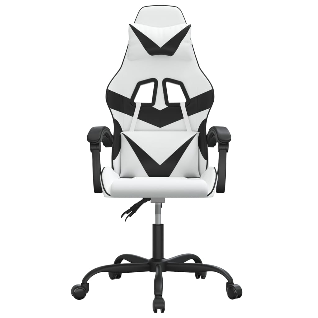 vidaXL Καρέκλα Gaming Λευκό/Μαύρο από Συνθετικό Δέρμα