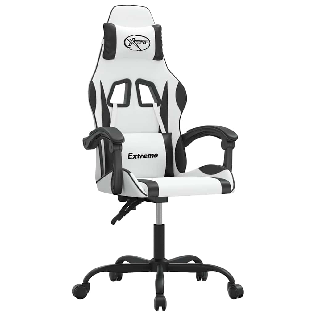 vidaXL Καρέκλα Gaming Λευκό/Μαύρο από Συνθετικό Δέρμα