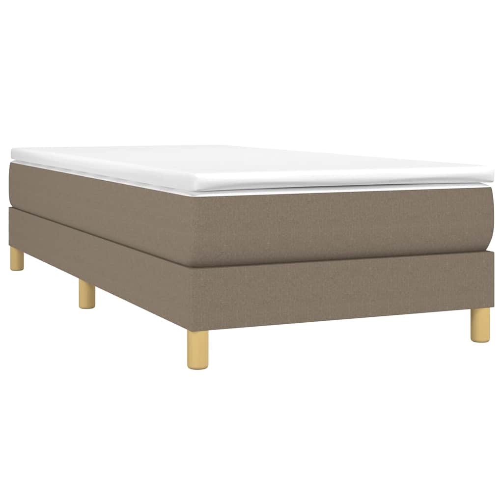vidaXL Σκελετός Κρεβατιού με Ελατήρια Taupe 80x200 εκ. Υφασμάτινο