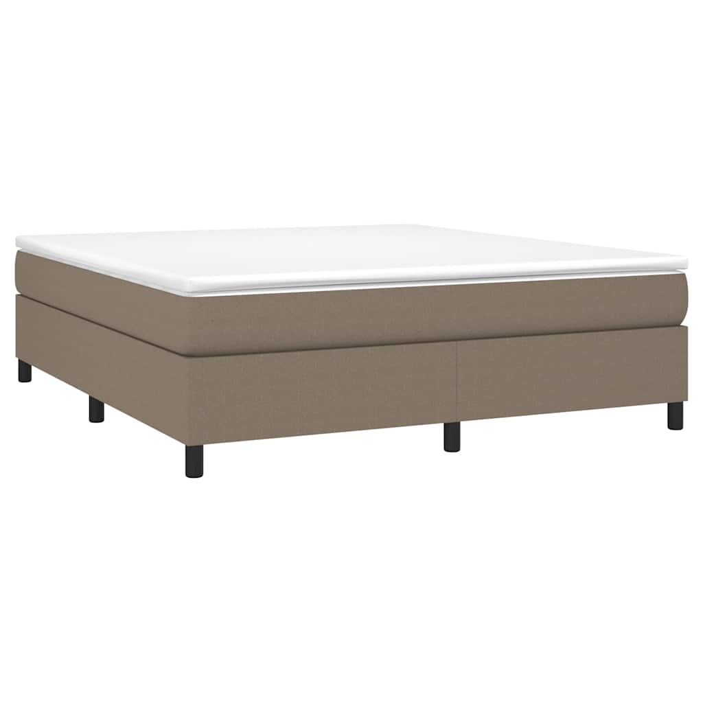 vidaXL Σκελετός Κρεβατιού με Ελατήρια Taupe 180x200 εκ. Υφασμάτινο