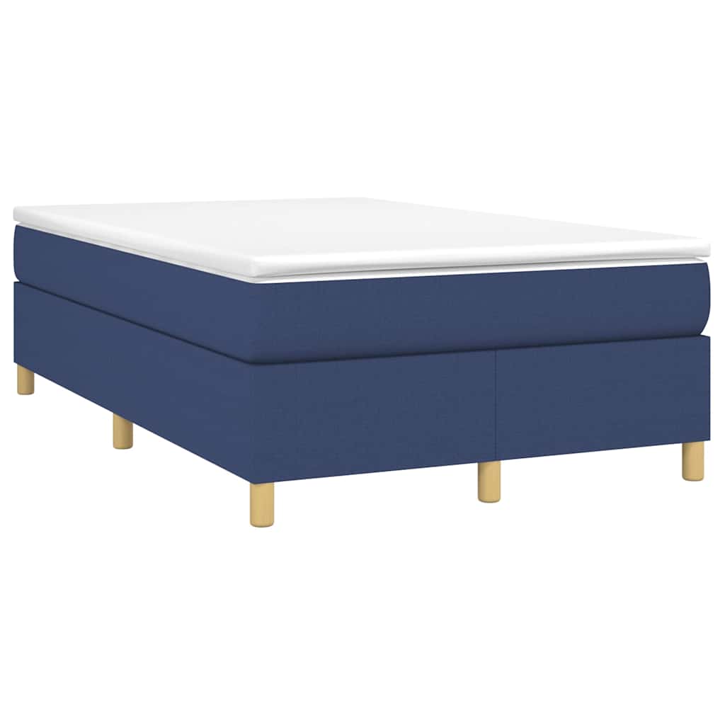 vidaXL Σκελετός Κρεβατιού με Ελατήρια μπλε 120x200cm ύφασμα