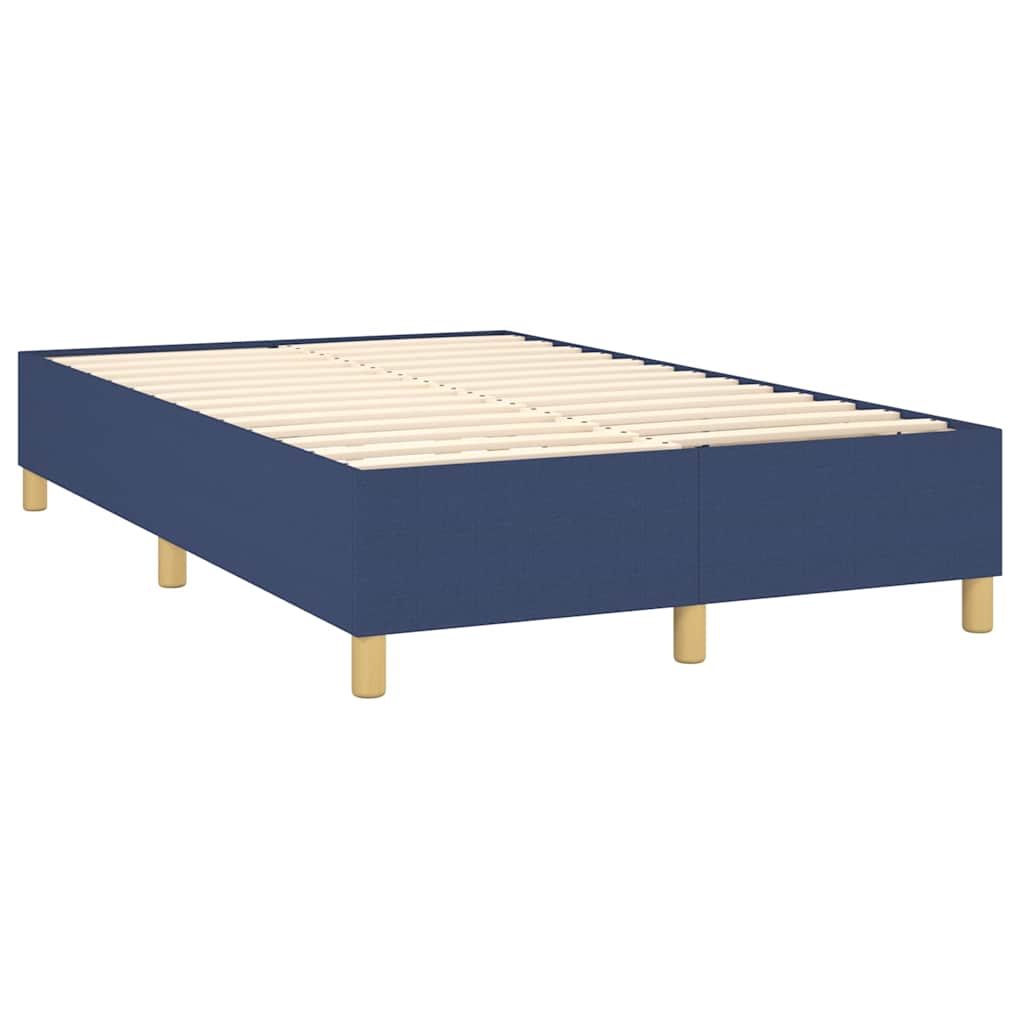 vidaXL Σκελετός Κρεβατιού με Ελατήρια μπλε 120x200cm ύφασμα