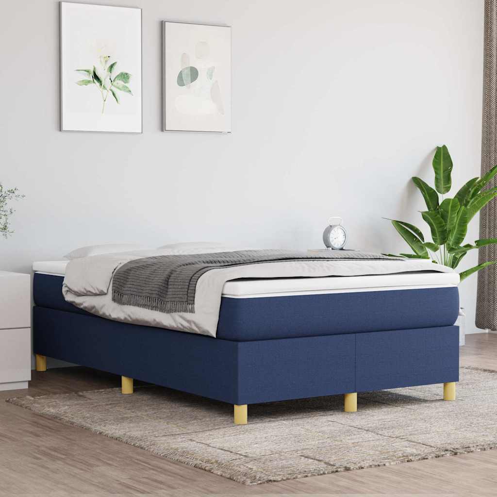 vidaXL Σκελετός Κρεβατιού με Ελατήρια μπλε 120x200cm ύφασμα