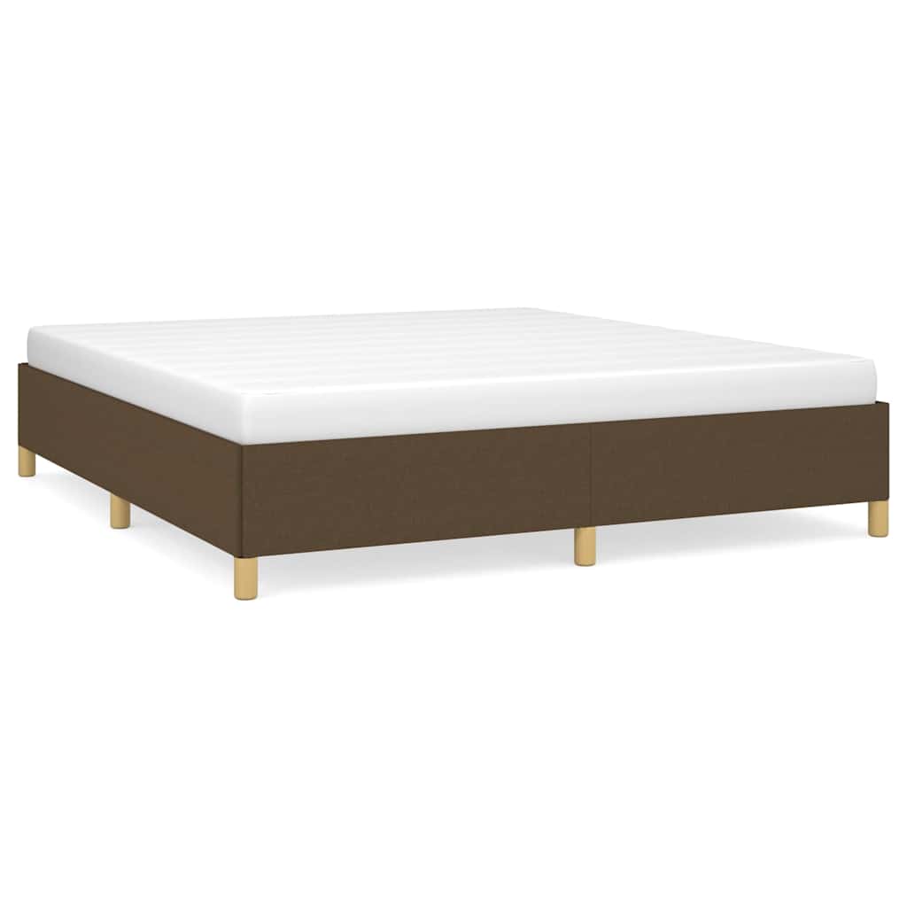 vidaXL Σκελετός Κρεβατιού με Ελατήρια Σκ. Καφέ 180x200 εκ. Υφασμάτινο