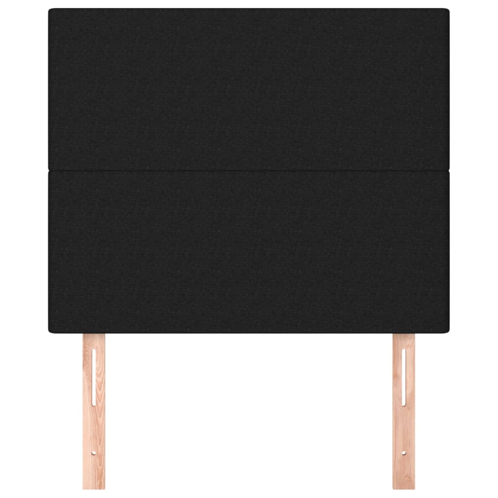 vidaXL Κεφαλάρι Μαύρο 90x5x118/128 εκ. Ύφασμα