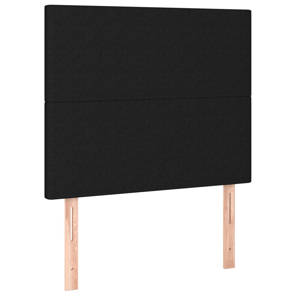 vidaXL Κεφαλάρι Κρεβατιού Μαύρο 100x5x118/128 εκ. Ύφασμα