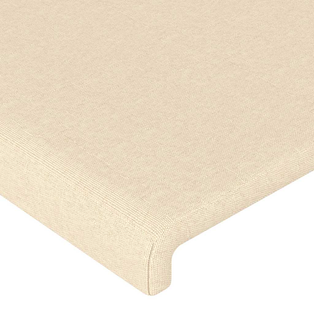 vidaXL Κεφαλάρι Κρεμ Ύφασμα 100x5x118/128 εκ.