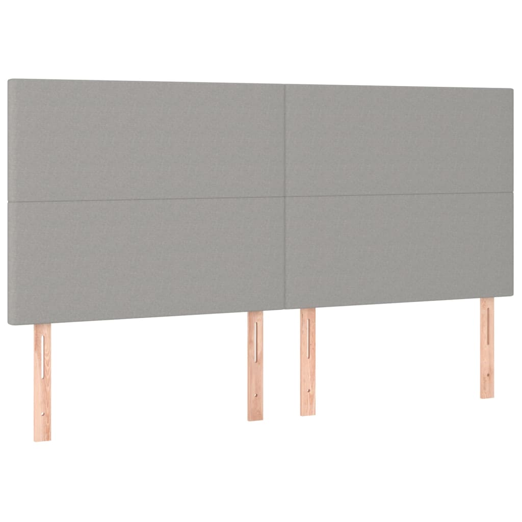 vidaXL Κεφαλάρι Ανοιχτό Γκρι 180x5x118/128 εκ. Ύφασμα