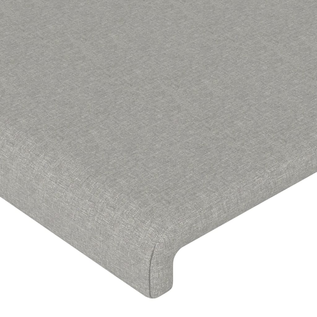 vidaXL Κεφαλάρι Ανοιχτό Γκρι 180x5x118/128 εκ. Ύφασμα