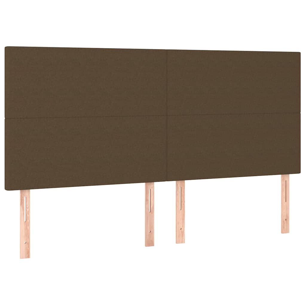 vidaXL Κεφαλάρι Κρεβατιού Σκούρο Καφέ 180x5x118/128 εκ. Ύφασμα