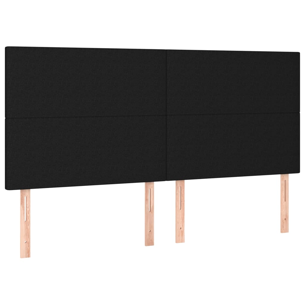 vidaXL Κεφαλάρι Μαύρο 200x5x118/128 εκ. Ύφασμα