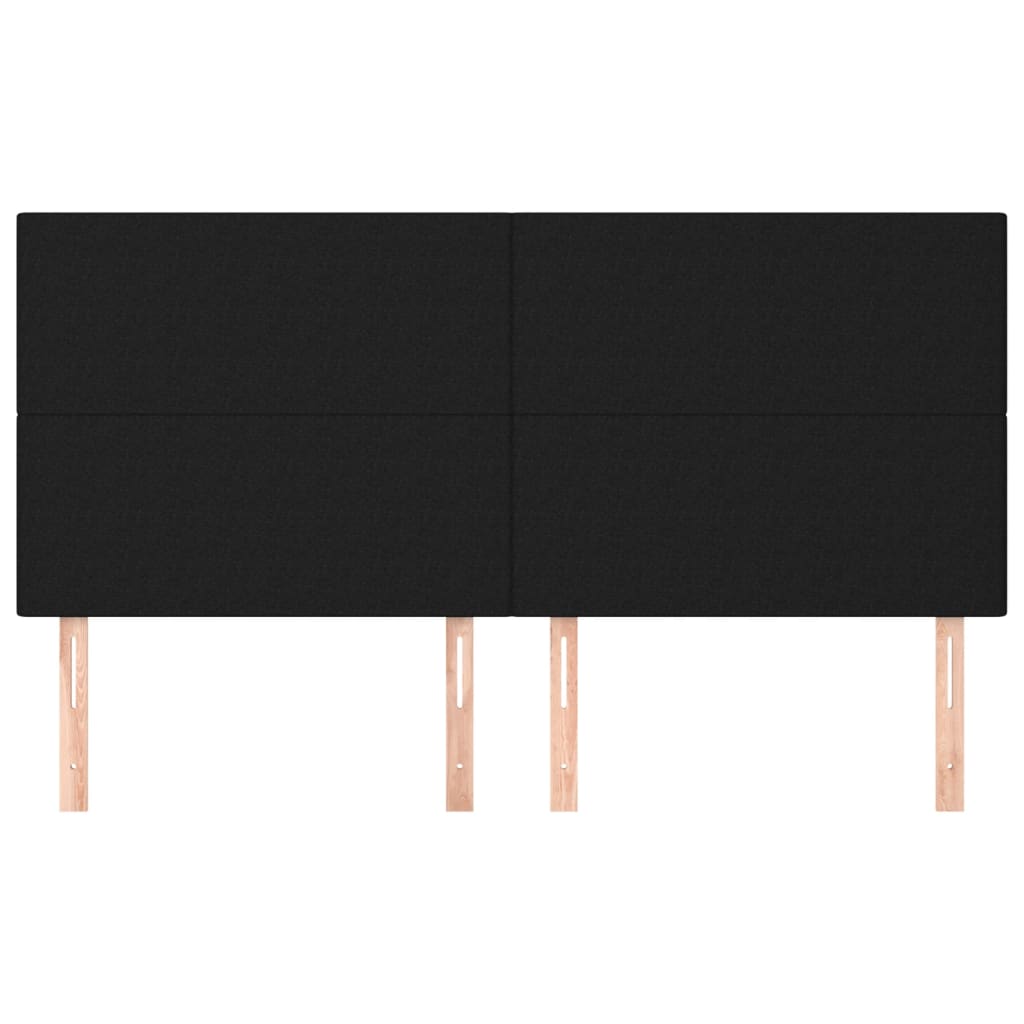 vidaXL Κεφαλάρι Μαύρο 200x5x118/128 εκ. Ύφασμα
