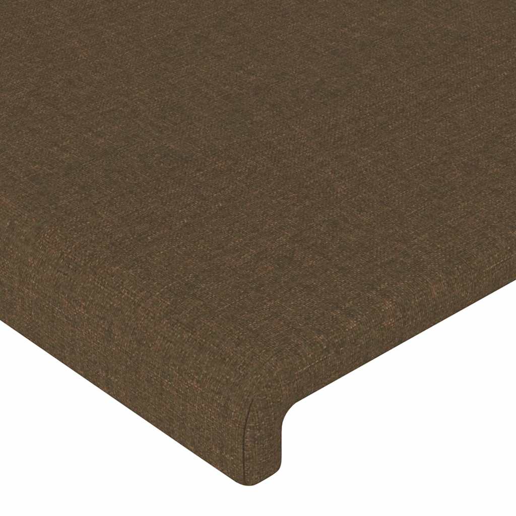 vidaXL Κεφαλάρι Κρεβατιού Σκούρο Καφέ 200x5x118/128 εκ. Ύφασμα